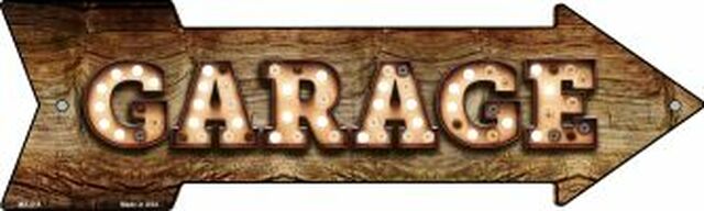 Garage Bulb Letters Metal Arrow