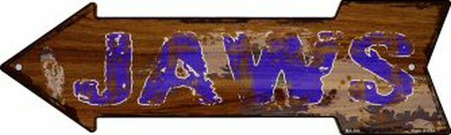 Jaws Metal Arrow - decorative wall sign