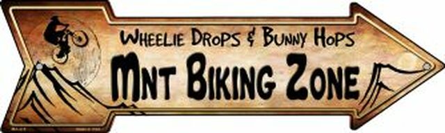 Mountain Biking Zone Metal Arrow