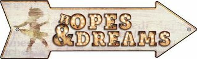 Hopes & Dreams Bulb Letters Metal Arrow