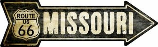 Vintage Route 66 Missouri Metal Arrow