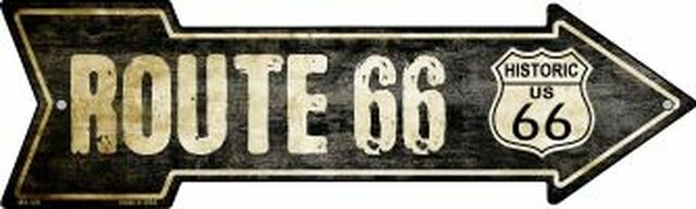 Vintage Route 66 Metal Arrow