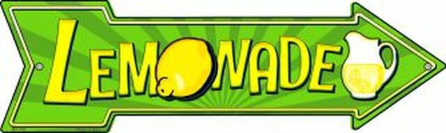 Lemonade Metal Arrow - decorative wall sign