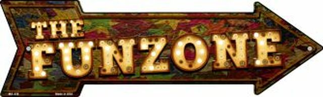 The Fun zone Bulb Letters Metal Arrow