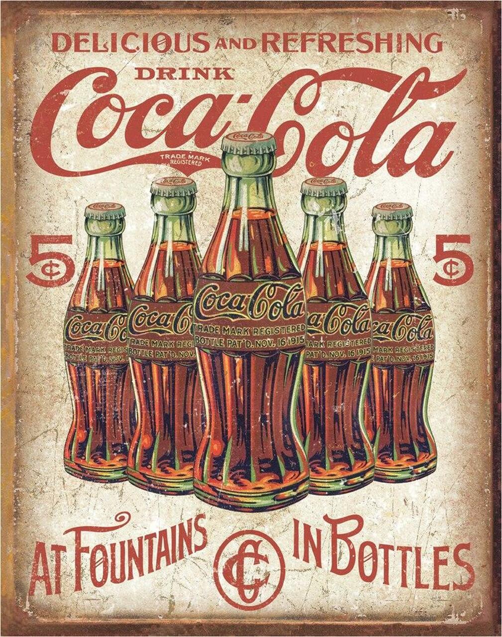 COKE - 5 Bottles Retro