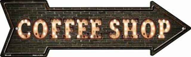 Coffee Shop Bulb Letters Metal Arrow