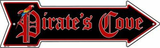 Pirates Cove Metal Arrow - decorative wall sign