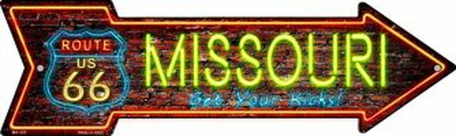 Missouri Neon Metal Arrow