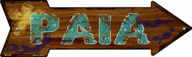 Paia Hawaiian Metal Arrow - decorative wall sign