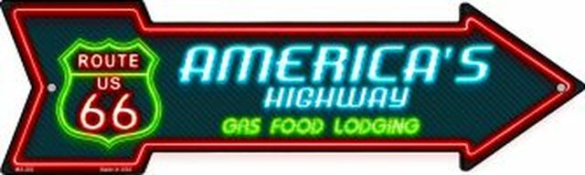 Route 66 Lodging Metal Arrow