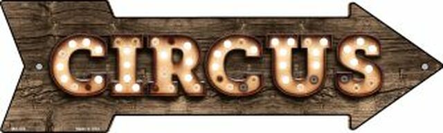 Circus Bulb Letters Metal Arrow