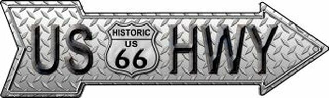 Diamond US Highway Metal Arrow