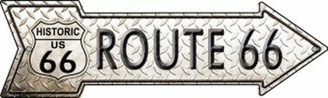 Diamond Route 66 Metal Arrow