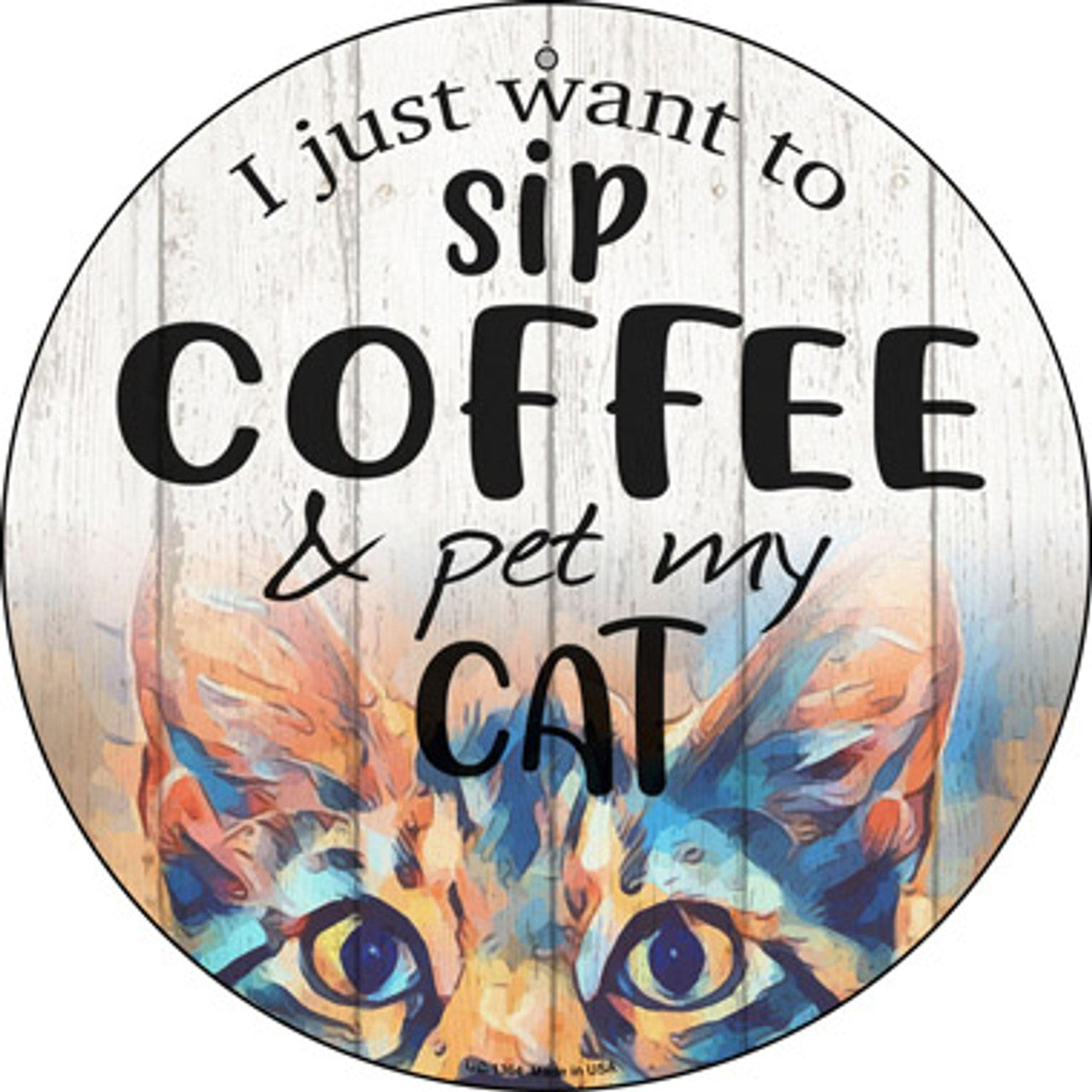 Sip Coffee And Pet Cat