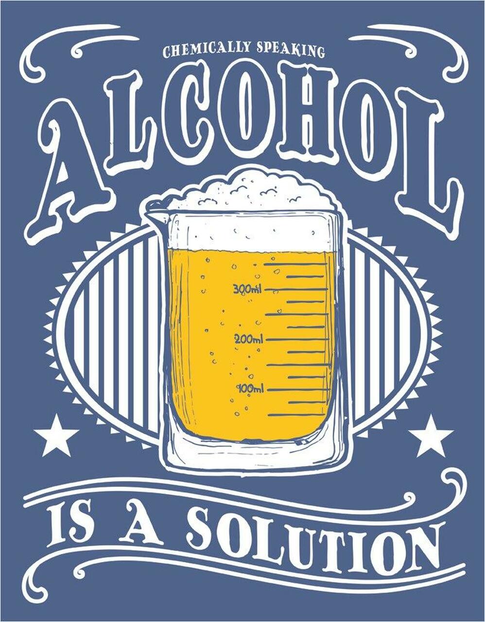 Alcohol - Solution - tin sign wall decor