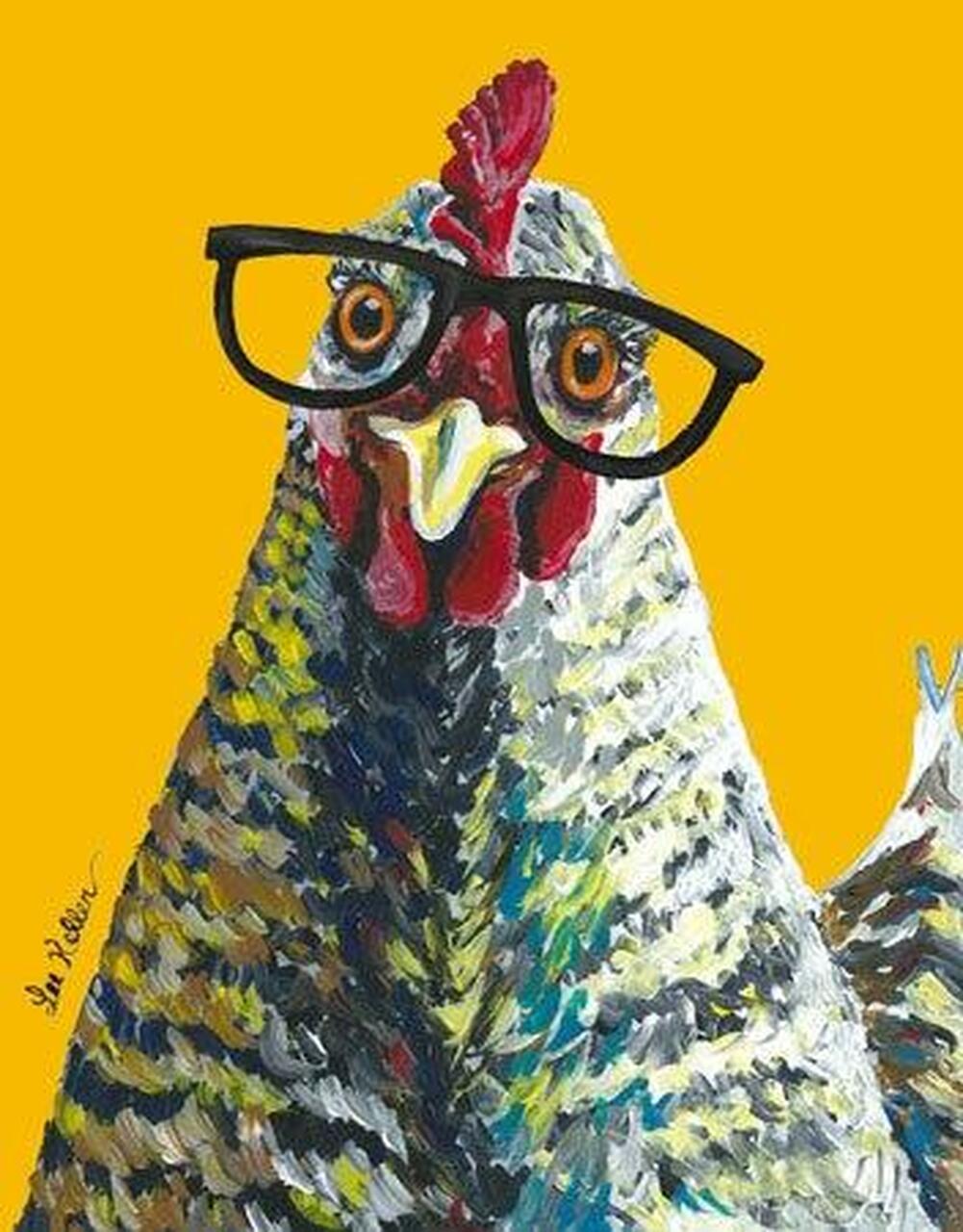 Chicken Glasses - tin sign wall decor