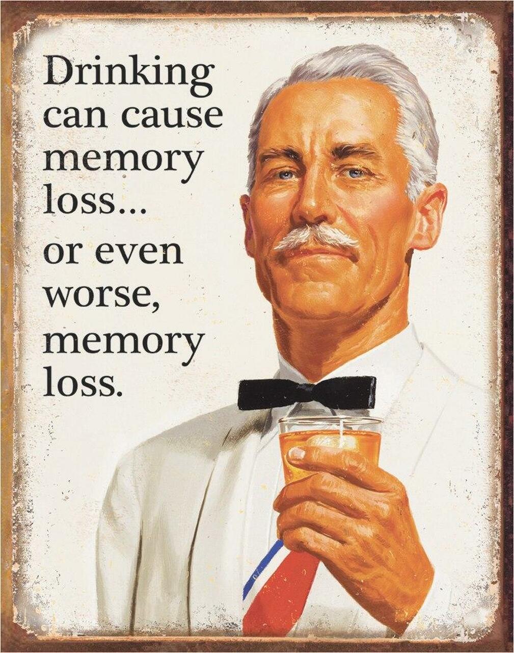 Memory Loss - tin sign wall decor