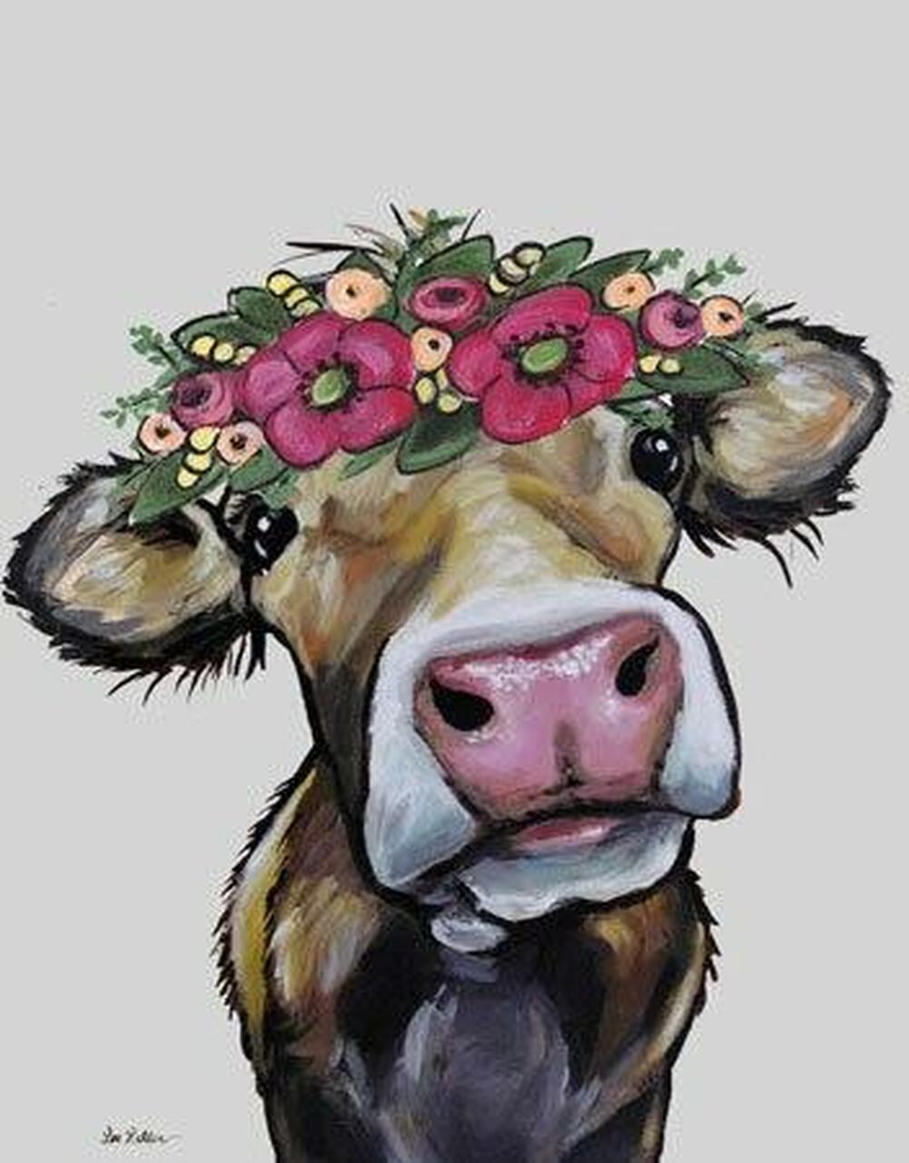 Hazel the Cow - tin sign wall decor