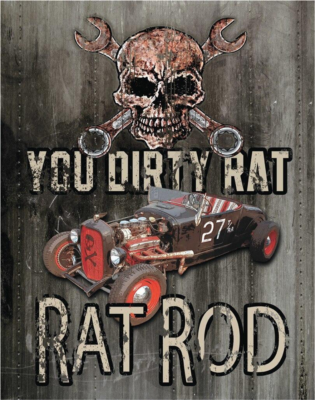 Legends - Dirty Rat - tin sign wall decor