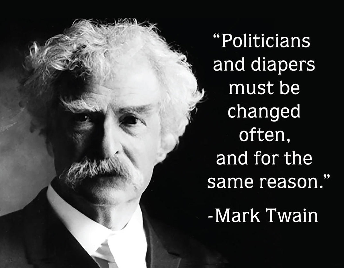 Mark Twain Politicians - tin sign wall decor