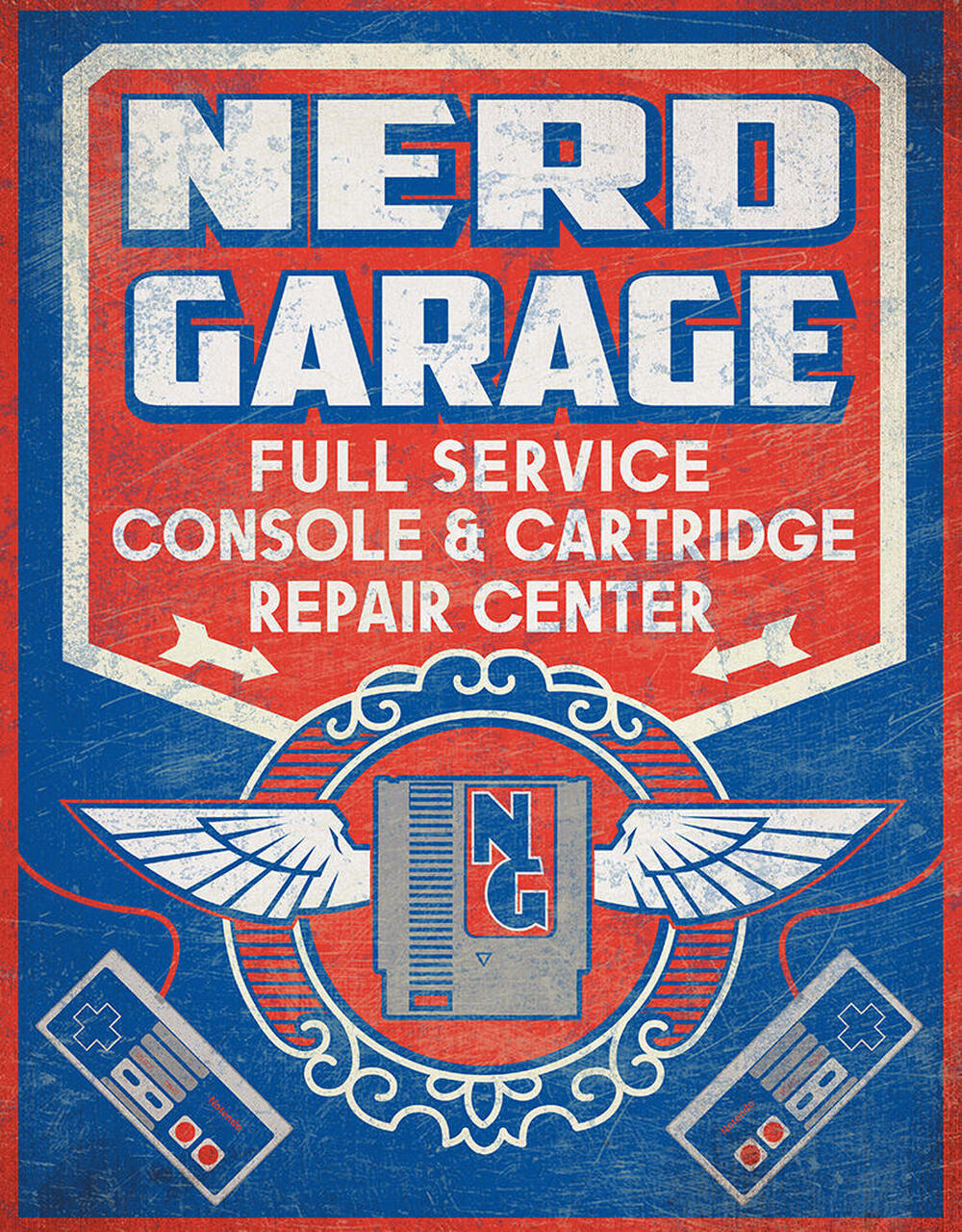 Nerd Garage - tin sign wall decor