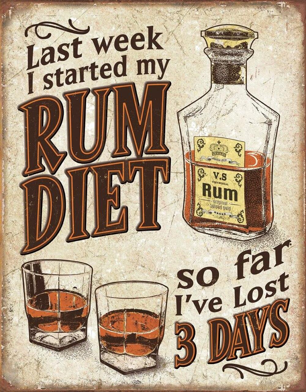 Rum Diet - tin sign wall decor
