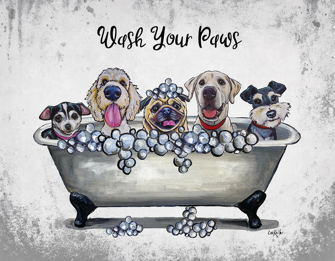 Wash Your Paws - tin sign wall decor