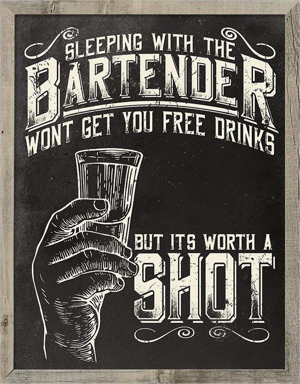 Worth a Shot - tin sign wall decor