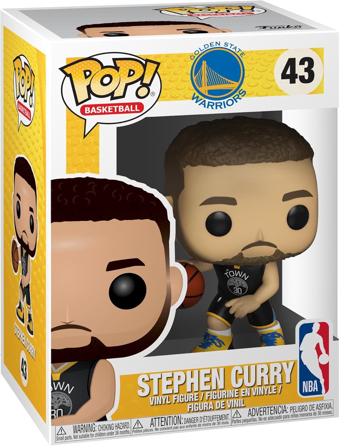 Funko Pop NBA: Warriors - Stephen Curry - vinyl figure in window display box - alternate view