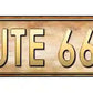 American Flag Route 66 Metal Arrow Sign