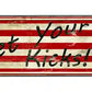American Flag Get Your Kicks Metal Arrow Sign