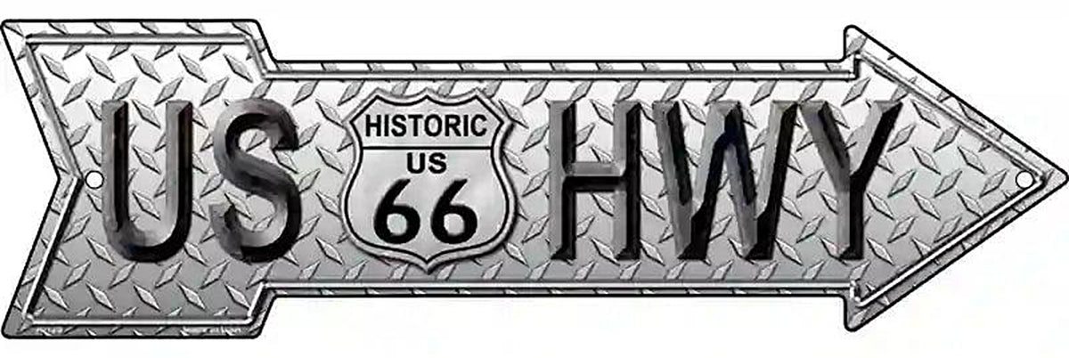 Diamond US Highway Metal Arrow Sign