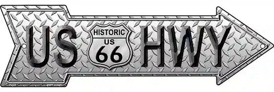 Diamond US Highway Metal Arrow Sign
