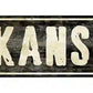Vintage Route 66 Kansas Metal Arrow Sign