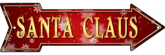 Santa Claus Metal Arrow Sign