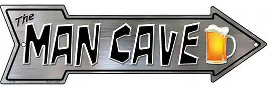 The Man Cave Metal Arrow Sign