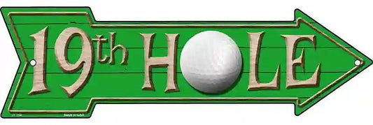 19th Hole Metal Arrow Sign