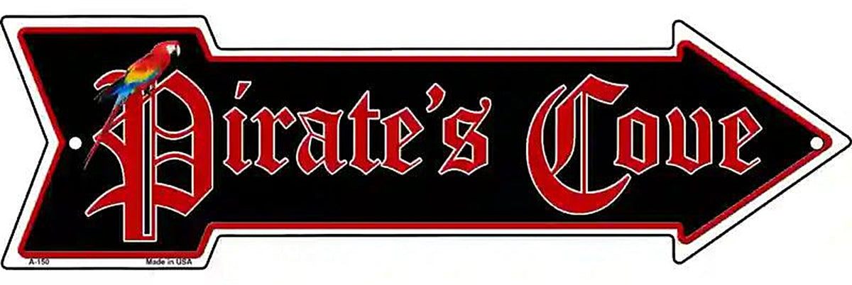 Pirates Cove Metal Arrow Sign