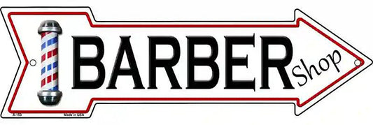 Barber Shop Metal Arrow Sign