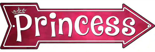 Princess Metal Arrow Sign