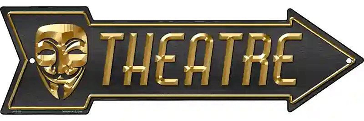 Theatre Metal Arrow Sign