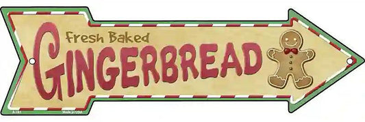 Gingerbread Metal Arrow Sign