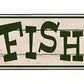 Fishing Metal Arrow Sign