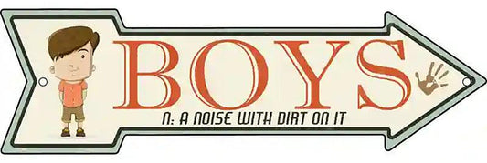 Boys Metal Arrow Sign
