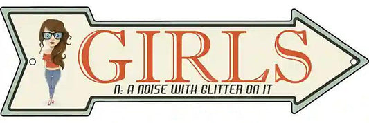 Girls Metal Arrow Sign
