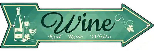 Wine Metal Arrow Sign