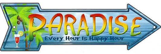 Paradise Metal Arrow Sign