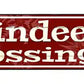 Reindeer Crossing Metal Arrow Sign