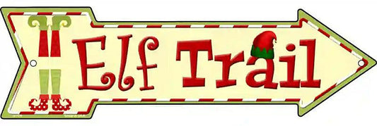 Elf Trail Metal Arrow Sign