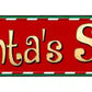 Santas Shop Metal Arrow Sign